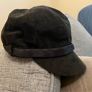 Lauren newsboy hat, Ralph Lauren, forrest green with brown belt accent